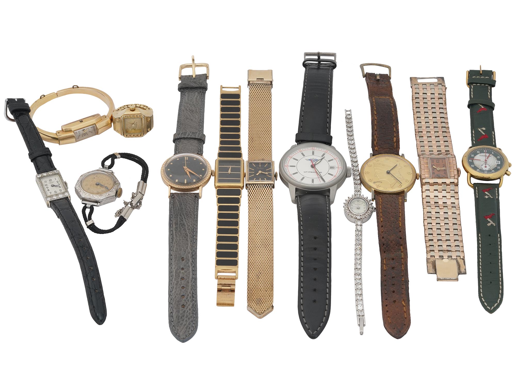 COLLECTION OF TWELVE WOMENS AND MEN WRIST WATCHES PIC-0